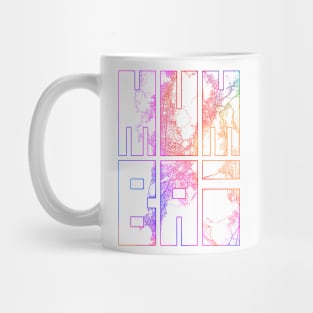 Mumbai, India City Map Typography - Colorful Mug